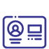 Purple icon of employee card