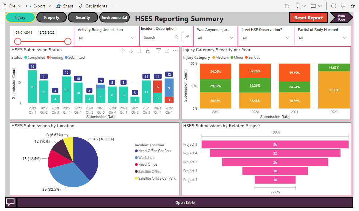 HSES-reporting-summary